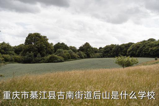 重慶市綦江區古南街道南山村，重慶市綦江縣古南街道后山是什么學校