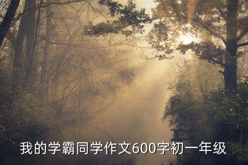 我的學(xué)霸同學(xué)作文600字初一年級