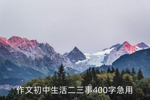 作文初中生活二三事400字急用