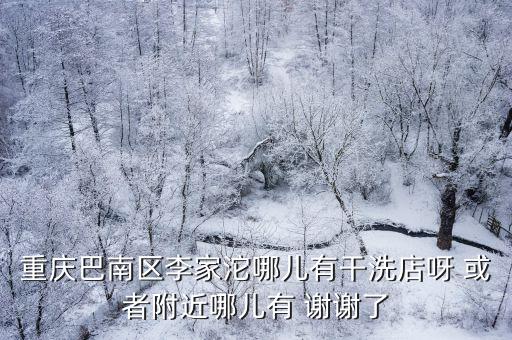 重慶市李家沱有廁所鳥洞嗎，重慶巴南區(qū)李家沱哪兒有干洗店呀 或者附近哪兒有 謝謝了
