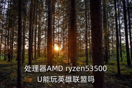 處理器AMD ryzen53500U能玩英雄聯盟嗎