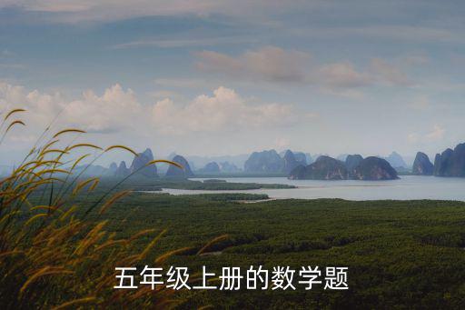 五年級上冊的數學題