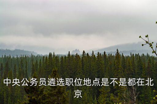 中央公務員遴選職位地點是不是都在北京