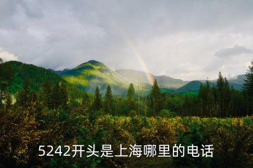 5242開(kāi)頭是上海哪里的電話