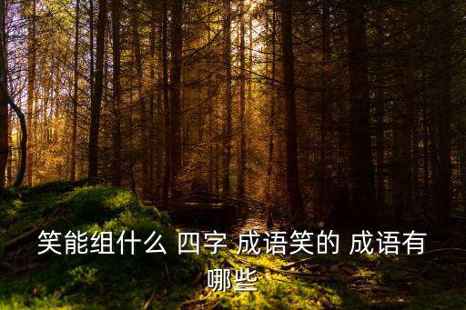 笑能組什么 四字 成語笑的 成語有哪些