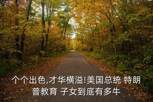 個個出色,才華橫溢!美國總統(tǒng) 特朗普教育 子女到底有多牛
