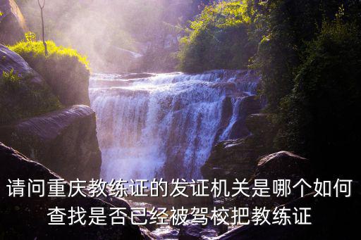 請問重慶教練證的發證機關是哪個如何查找是否已經被駕校把教練證