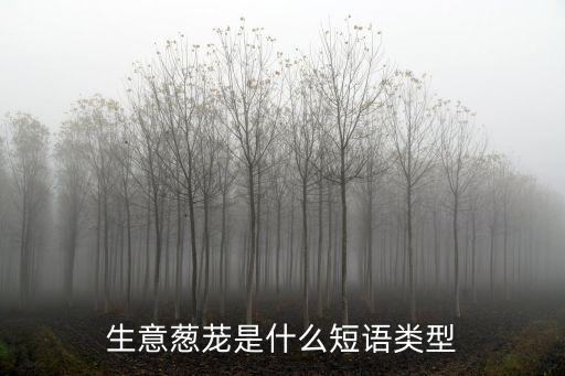 生意蔥蘢是什么短語(yǔ)類型