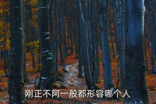 剛正不阿的意思，剛正不阿一般都形容哪個人