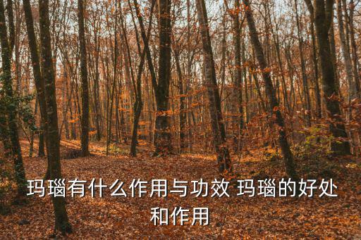  瑪瑙有什么作用與功效 瑪瑙的好處和作用
