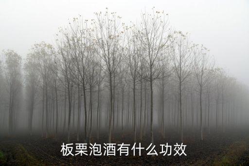 板栗泡酒有什么功效