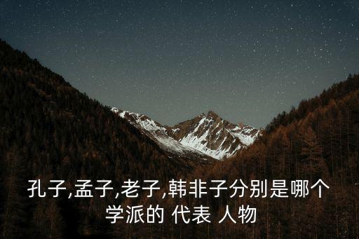 孔子,孟子,老子,韓非子分別是哪個 學派的 代表 人物