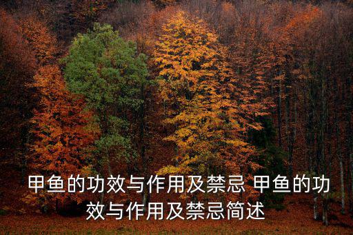  甲魚的功效與作用及禁忌 甲魚的功效與作用及禁忌簡述