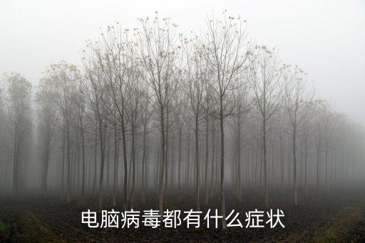 電腦病毒都有什么癥狀