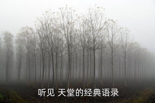  聽見 天堂的經典語錄