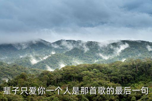 輩子只愛(ài)你一個(gè)人是那首歌的最后一句