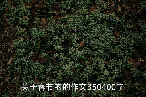 有關春節的作文，關于春節的作文