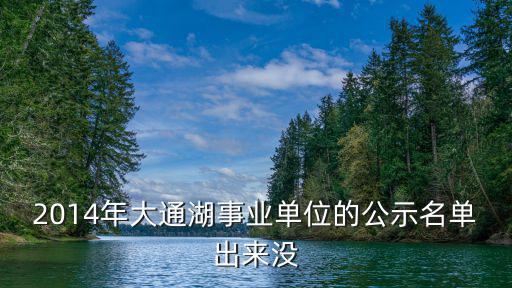 2014年大通湖事業單位的公示名單出來沒