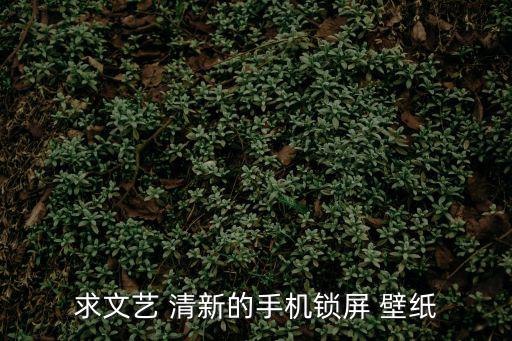 求文藝 清新的手機(jī)鎖屏 壁紙