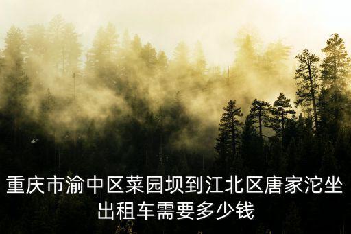 重慶市渝中區菜園壩到江北區唐家沱坐出租車需要多少錢