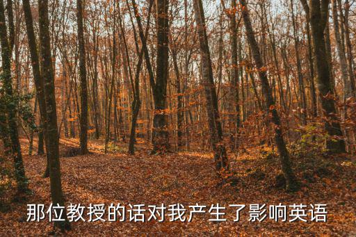 那位教授的話對我產生了影響英語