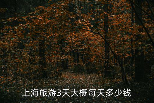 上海旅游3天大概每天多少錢