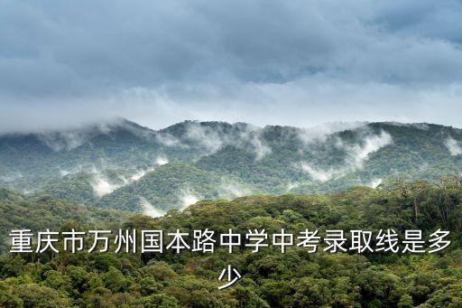 重慶市萬州國本路中學中考錄取線是多少