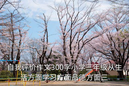 自我評價作文300字小學三年級從生活方面學習方面品德方面三