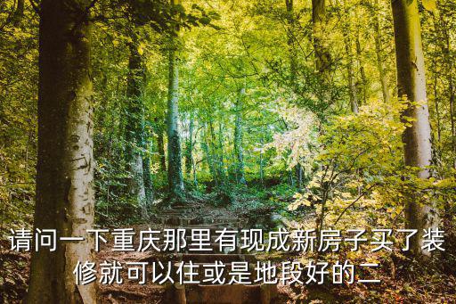 請問一下重慶那里有現成新房子買了裝修就可以住或是地段好的二