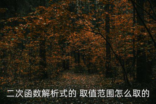 取值范圍怎么求，如何在二次函數中求自變量的取值范圍
