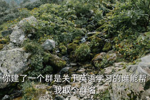 你建了一個群是關于英語學習的誰能幫我取個群名