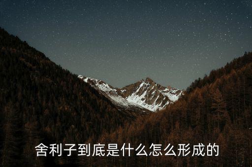  舍利子到底是什么怎么形成的