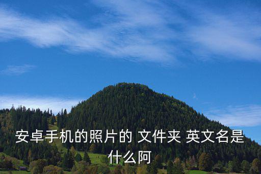 安卓手機(jī)的照片的 文件夾 英文名是什么阿