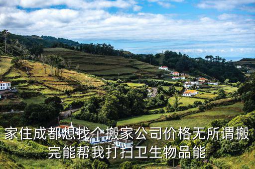 家住成都想找個搬家公司價格無所謂搬完能幫我打掃衛生物品能