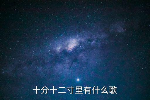 十分十二寸里有什么歌