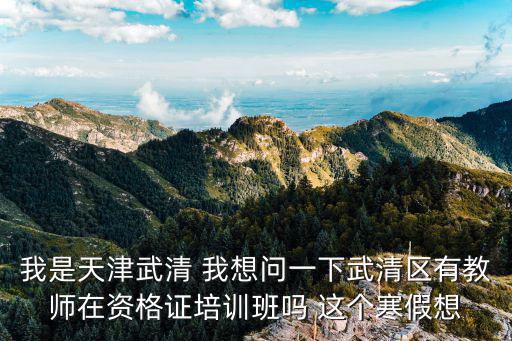 天津市武清區宣教管理局，我是天津武清 我想問一下武清區有教師在資格證培訓班嗎 這個寒假想