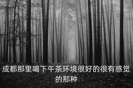 成都市下午茶推薦，誰推薦個(gè)春熙路環(huán)境巴適的喝下午茶的地方