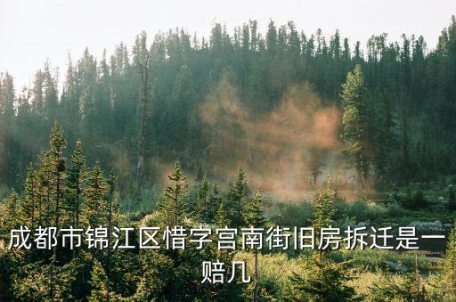 成都市錦江區(qū)惜字宮南街舊房拆遷是一賠幾