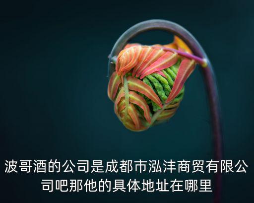 波哥酒的公司是成都市泓灃商貿有限公司吧那他的具體地址在哪里