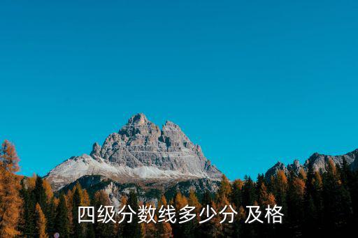  四級分數線多少分 及格