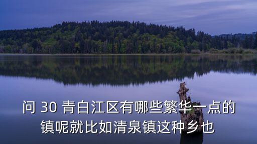 問 30 青白江區(qū)有哪些繁華一點(diǎn)的鎮(zhèn)呢就比如清泉鎮(zhèn)這種鄉(xiāng)也