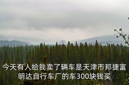 今天有人給我賣了輛車是天津市邦捷富明達自行車廠的車300塊錢買