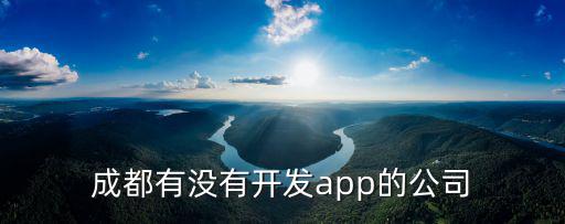 成都有沒有開發app的公司
