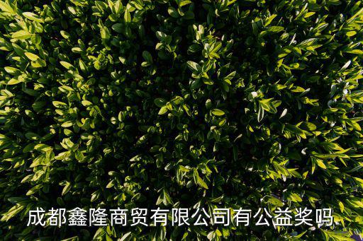 成都市公益獎勵，成都鑫隆商貿有限公司有公益獎嗎