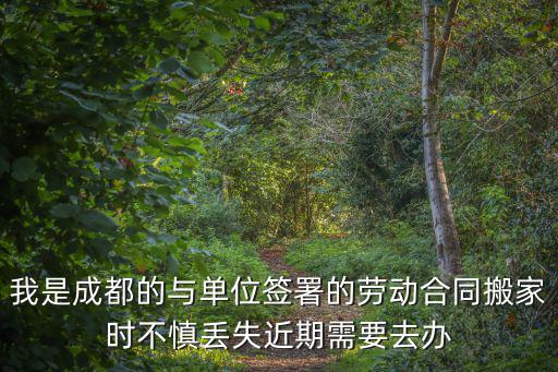 我是成都的與單位簽署的勞動合同搬家時不慎丟失近期需要去辦