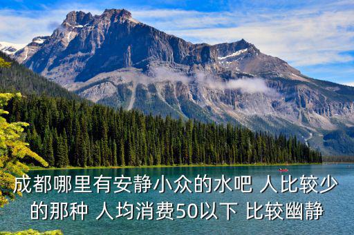 成都哪里有安靜小眾的水吧 人比較少的那種 人均消費50以下 比較幽靜
