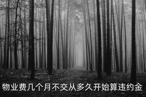 成都市物業(yè)費違約金，物管費能收違約金嗎