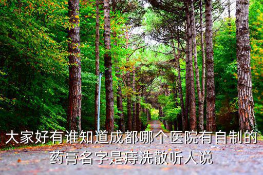 大家好有誰知道成都哪個(gè)醫(yī)院有自制的藥膏名字是痔洗散聽人說