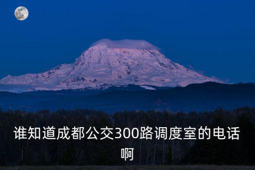 誰知道成都公交300路調(diào)度室的電話啊