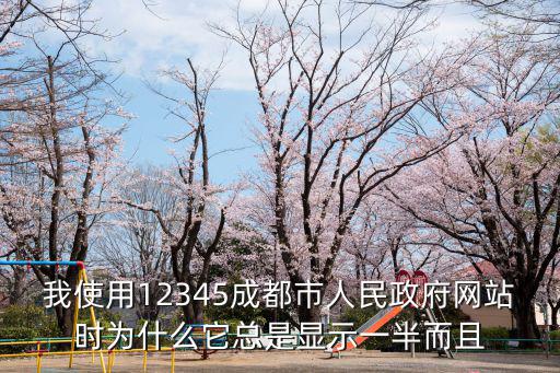我使用12345成都市人民政府網站時為什么它總是顯示一半而且
